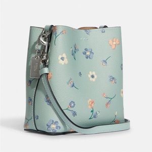 Coach mini town bucket bag with floral print